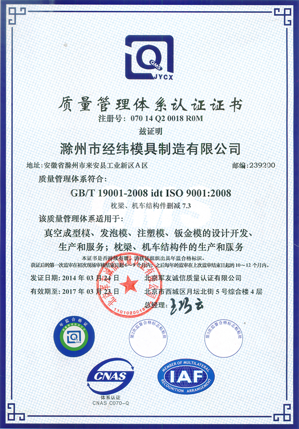 ISO9001質(zhì)量管理體系認證企業(yè)